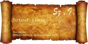 Sztrul Ilona névjegykártya